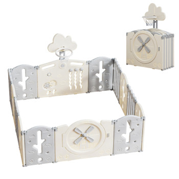 Манеж пластиковий inSPORTline Bufalino 12+2 167 x 160 x 64 см