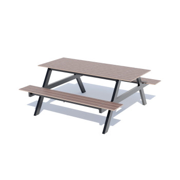 Стіл з лавками DIO918.2 (пластик)