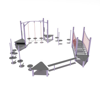 Дитячий ігровий канатний комплекс LK229, 500, 490, 175