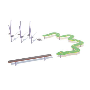 Дитячий ігровий канатний комплекс LK232, 525, 505, 120