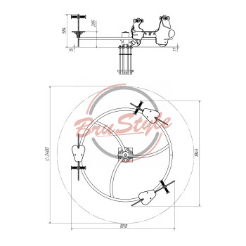 Карусель "Велобіг" DIO335.1HDPE