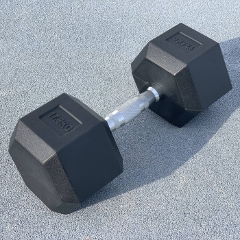 Гексагональна обгумована гантель 17.5 кг DB3020-17.5